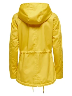 Only, Naisten Kevättakki, Lorca Canvas Parka Keltainen
