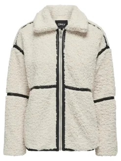 Only naisten teddytakki, ONLPARIS TEDDY JACKET LIFE Valkoinen