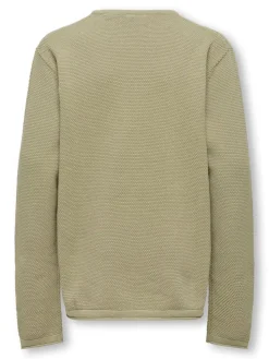 OSJPANTER REG CREW KNIT NOOS BEIGE