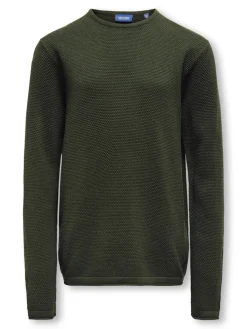 OSJPANTER REG CREW KNIT NOOS TUMMANRUSKEA