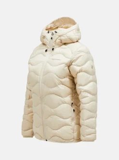 Peak Performance naisten kevytuntivatakki W Helium Down Hood Jacket, luonnonvalkoinen