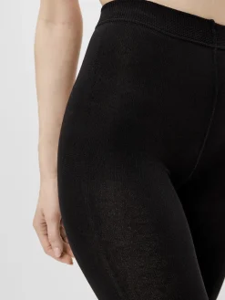 Pieces naisten fleecesukkahousut PCKAYA FLEECE TIGHTS NOOS, musta
