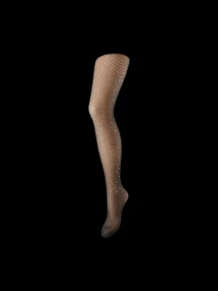 Pieces naisten sukkahousut, PCCLAIRE FISHNET GLITTER TIGHTS Black