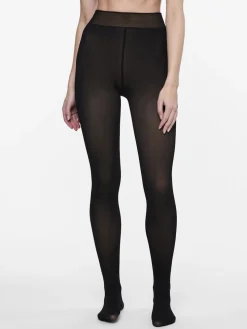 Pieces Naisten Sukkahousut, PCSOPHIE FLEECE TIGHTS Black