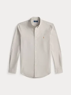 Polo Ralph Lauren miesten kauluspaita Long Sleeve Sport Shirt, vaaleanruskea