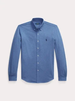 Polo Ralph Lauren Miesten Kauluspaita, FEATHERWEIGHT MESH SHIRT Keskisininen