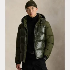 Polo Ralph Lauren The Gorham Two-Tone Down Jacket, tummanvihreä