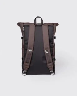 Sandqvist unisex reppu ICON ROLLTOP BACKPACK L, tummanruskea