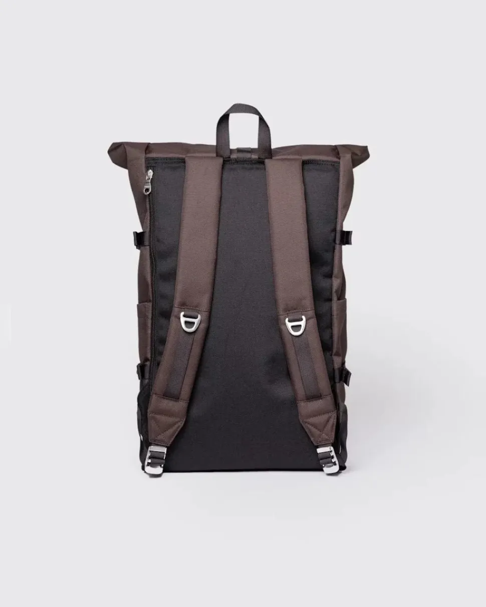 Sandqvist unisex reppu ICON ROLLTOP BACKPACK L, tummanruskea