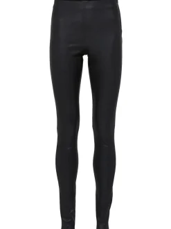 Selected Femme Nahkahousut, Sylvia Mw Stretch Leather. Musta
