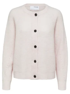 Selected Femme, Naisten Neuletakki, Lulu LS Knit Short Cardigan Vaaleanpunainen