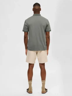 Selected Homme Fave Zip Polo Armeijanvihreä