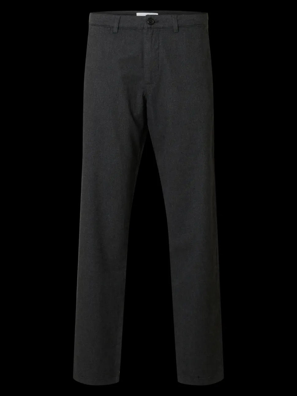 Selected housut, MILES BRUSHED PANTS Dark Grey Structure