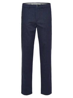Selected housut, MILES BRUSHED PANTS Navy
