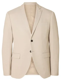 Selected miesten bleiseri, SLIM ALVIN BLZ Beige