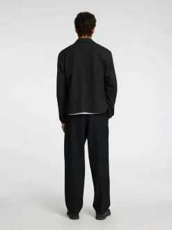 Selected miesten bleiseri, ROBERT OVERSHIRT Black