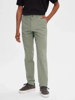 Selected, Miesten Housut, NEW MILES FLEX CHINO NOS Vihreä