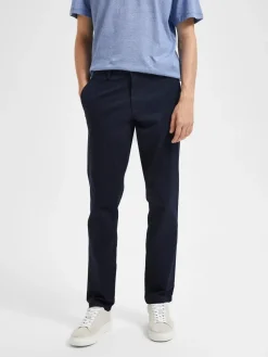 Selected, Miesten Housut, NEW MILES FLEX CHINO NOS Dark Sapphire