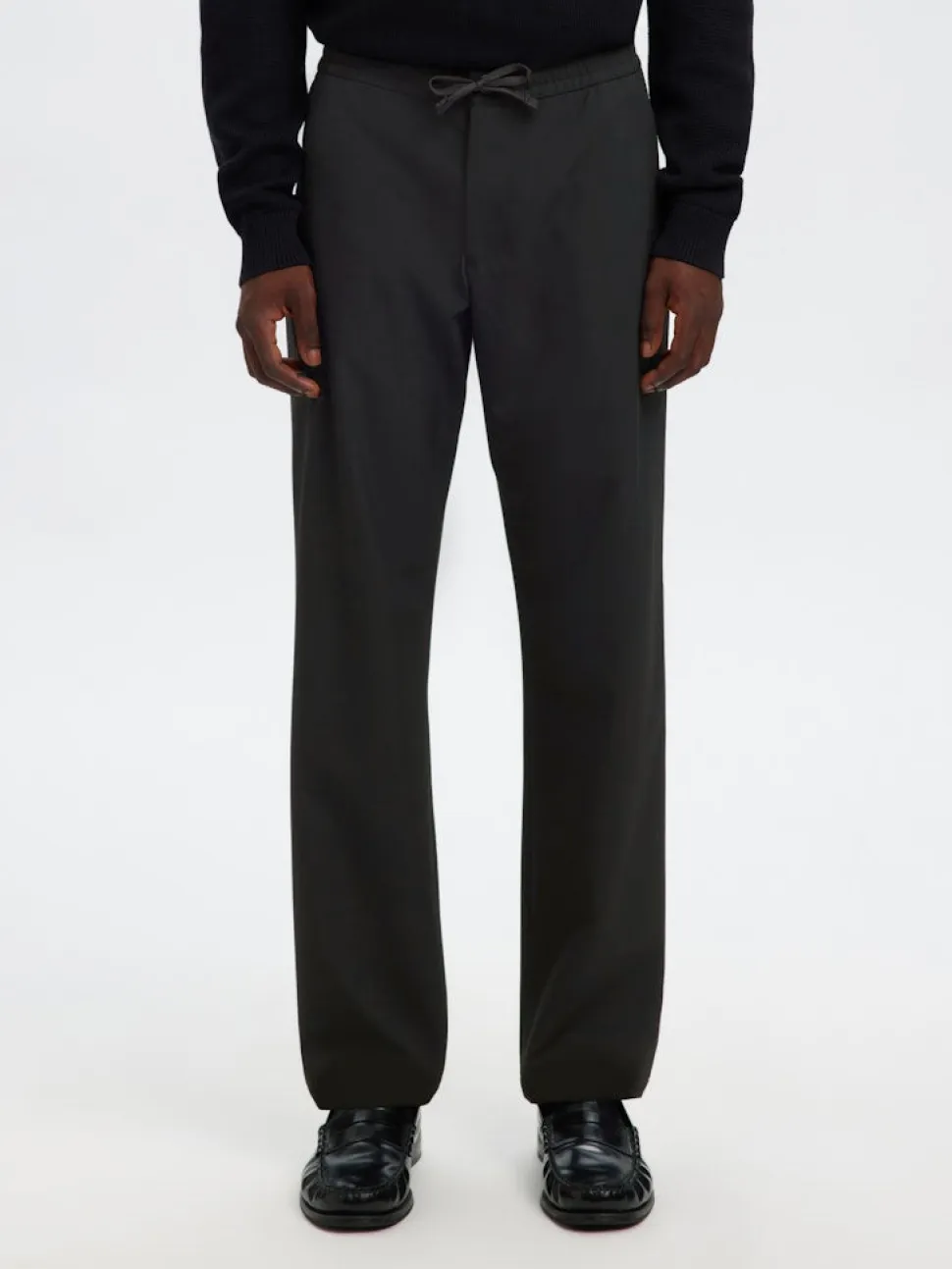 Selected miesten housut SLH196-Straight Robert String Pant, musta