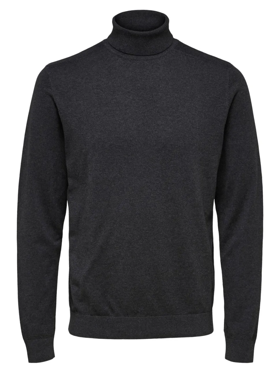 Selected, Miesten Pooloneule, Berg Roll Neck Tummanharmaa
