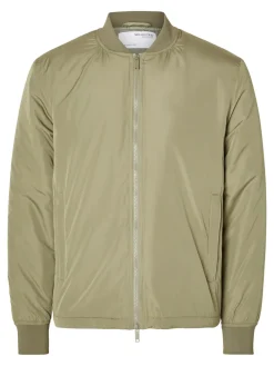 Selected miesten takki, DANNY LAYERS BOMBER Vihreä