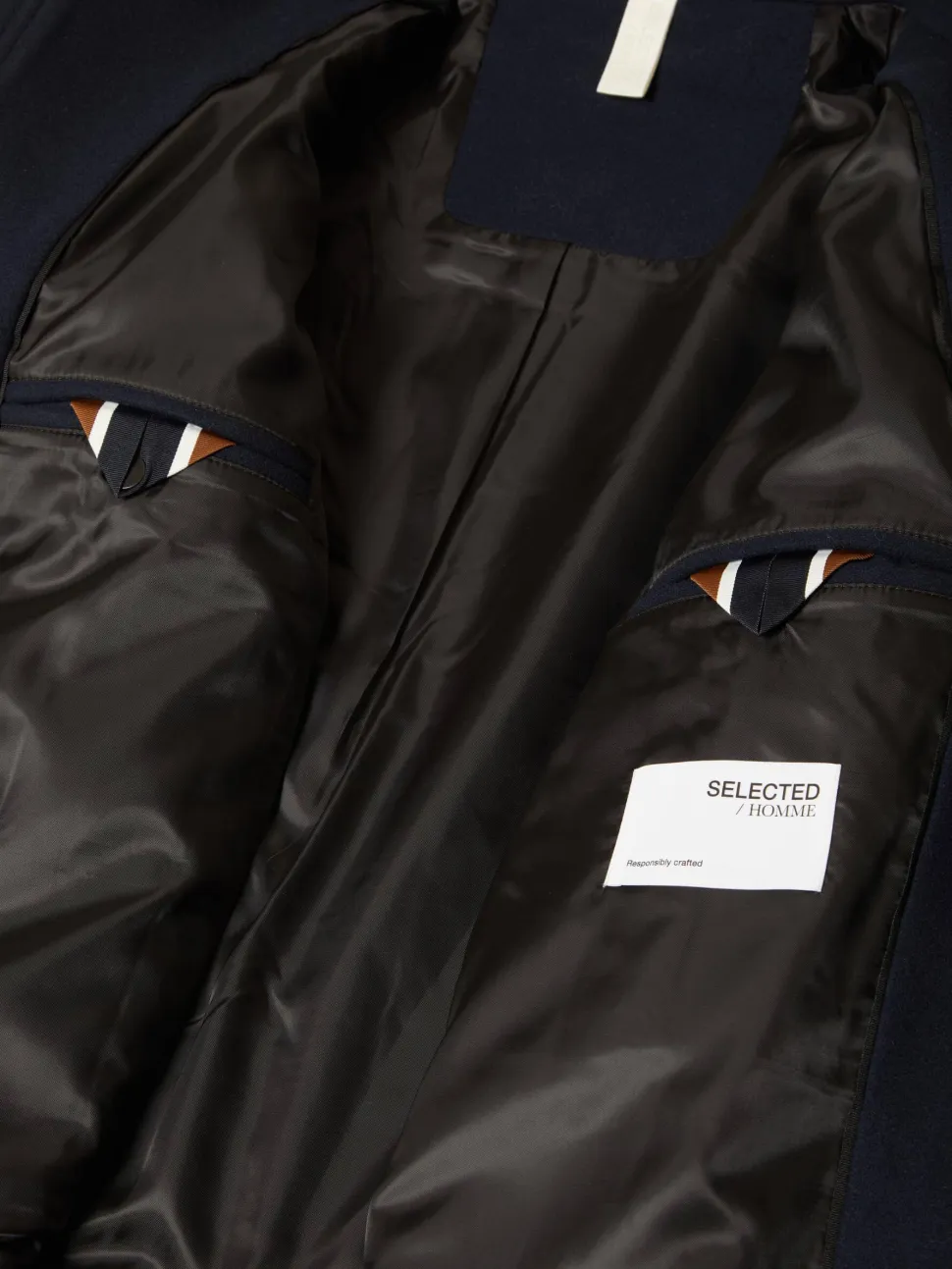 Selected Miesten Villakangastakki, FILIP WOOL JACKET Tummansininen