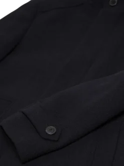 Selected Miesten Villakangastakki, REUBEN WOOL COAT NOS Musta