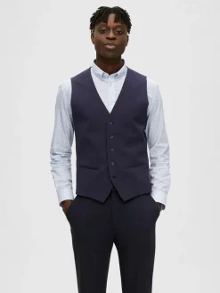 Selected Pukuliivi, LIAM VEST FLEX Navy Blazer