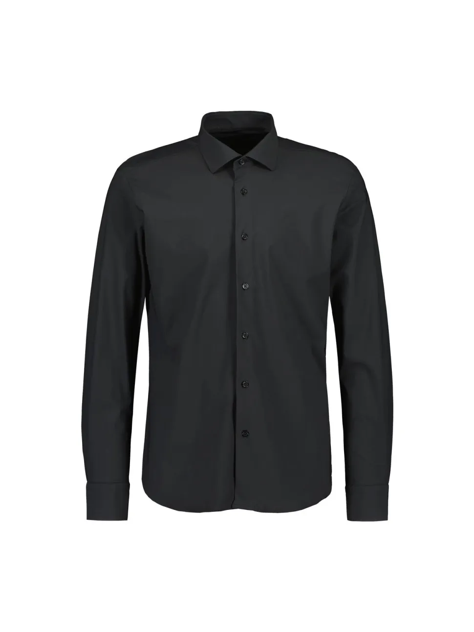 Sinnuu Miesten Kauluspaita PERFORMANCE TECHNICAL SHIRT LS, MADE IN EUROPE Musta