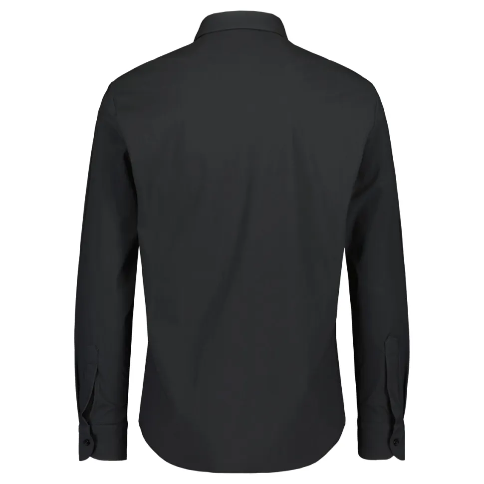 Sinnuu Miesten Kauluspaita PERFORMANCE TECHNICAL SHIRT LS, MADE IN EUROPE Musta