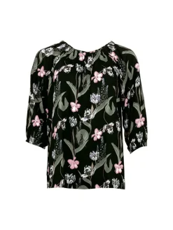 S.T.I naisten pusero, KALLIE BLOUSE Musta Kuosi