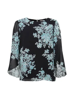 S.T.I naisten pusero, KARLY BLOUSE Musta Kuosi