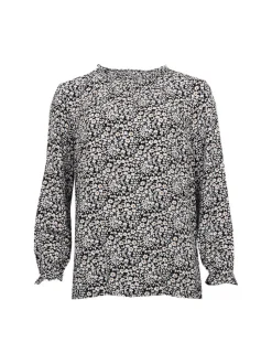 S.T.I naisten pusero, KATLIINE BLOUSE Musta Kuosi