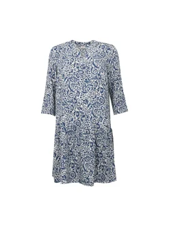 S.T.I naisten tunika, KAARNA TUNIC DRESS Valkopohjainen Kuosi
