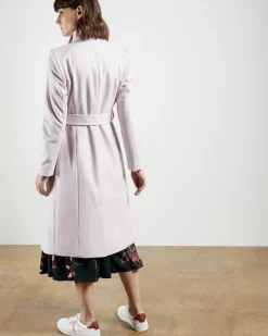 Ted Baker Naisten Villakangastakki, Rose Midi Wool Wrap Coat Vaaleanpunainen