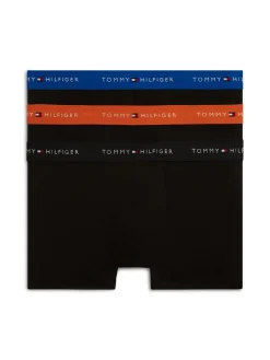 Tommy Hilfiger bokserit 3P Trunk WB Black Orange Blue, musta