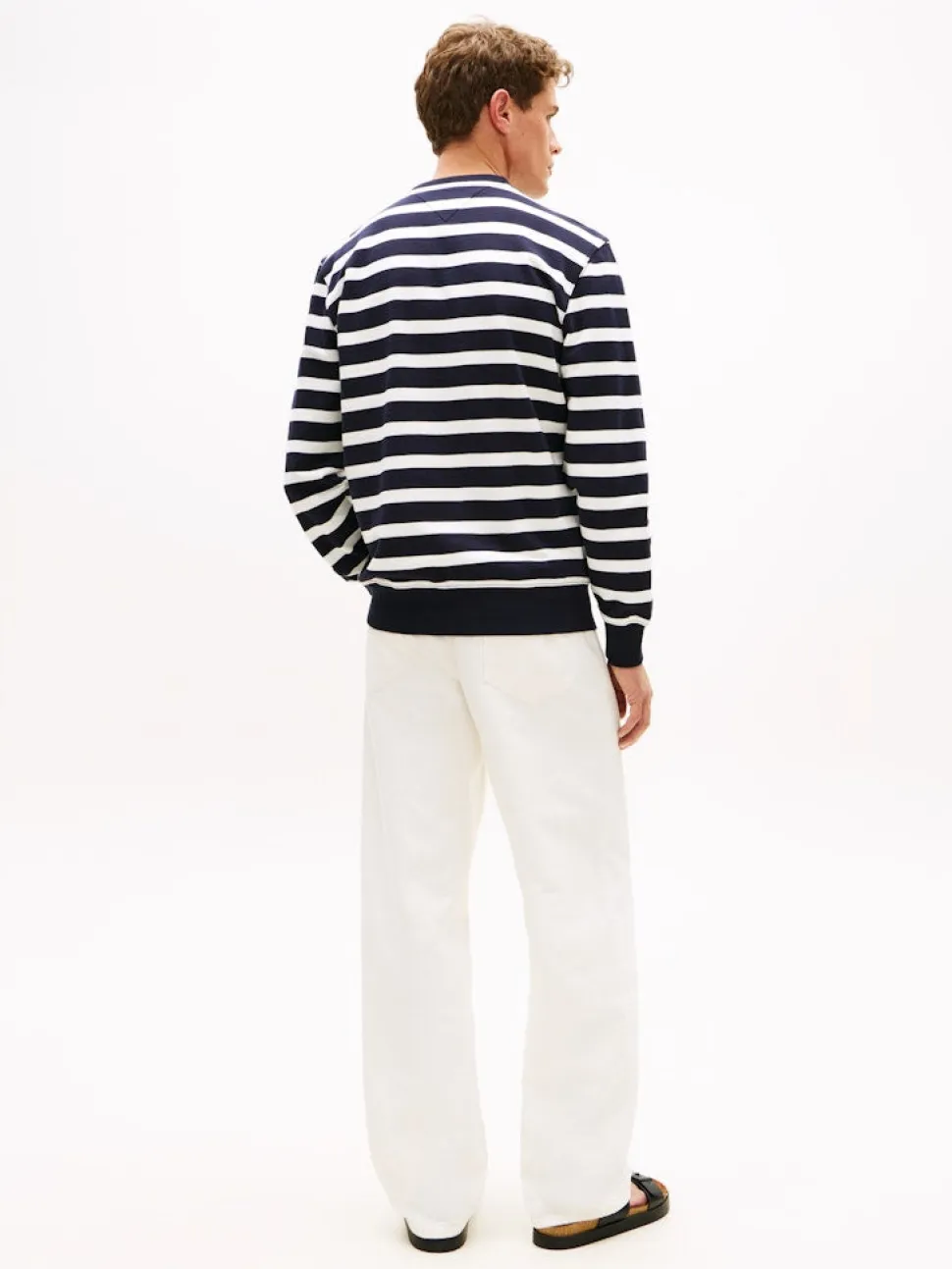 Tommy Hilfiger miesten collegepaita ESS Terry Block STP Sweatshirt, raidallinen sininen