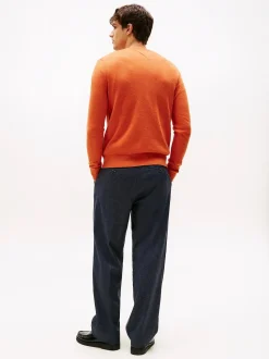 Tommy Hilfiger miesten neule, PIMA ORG CTN CASHMERE CREW NECK Oranssi