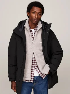 Tommy Hilfiger Miesten Parkatakki, ROCKIE NON FUR DOWN PARKA Musta
