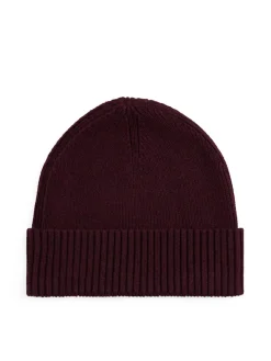 Tommy Hilfiger miesten pipo, TH FLAG PIMA COTTON BEANIE Viininpunainen