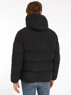 Tommy Hilfiger Miesten Untuvatakki, K DOWN HOODED PUFFER Musta