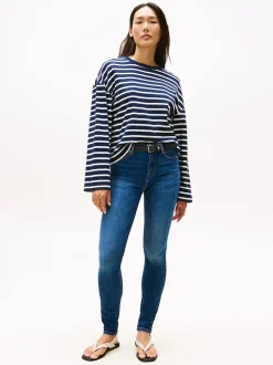 Tommy Hilfiger naisten farkut, FLO WIDE LEG JEANS Indigo