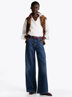 Tommy Hilfiger Naisten Farkut, WIDE LEG HW LOU Indigo