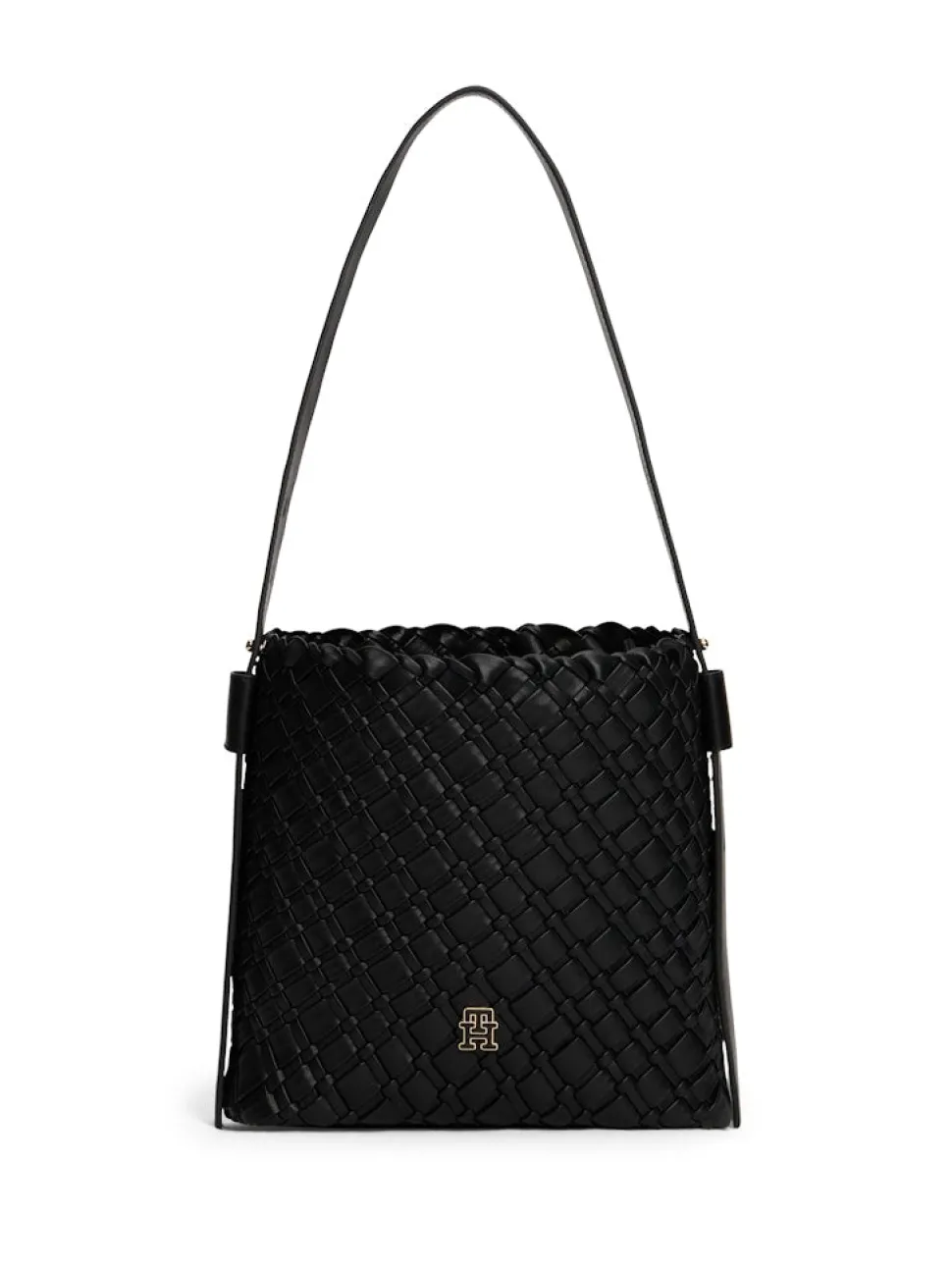 Tommy Hilfiger naisten laukku TH BRAIDED SHOULDER BAG, musta