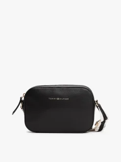 Tommy Hilfiger naisten laukku, TH LOGOTAPE CAMERA BAG Musta