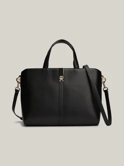 Tommy Hilfiger Naisten Laukku, TH HERITAGE SATCHEL Musta