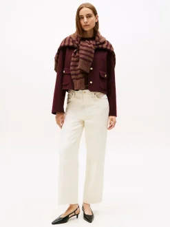 Tommy Hilfiger naisten takki, DF WOOL BLEND REG LADY JACKET Viininpunainen