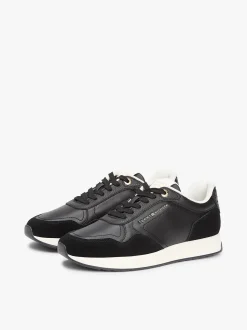 Tommy Hilfiger naisten tennarit Monogran Mix Material Runner, musta