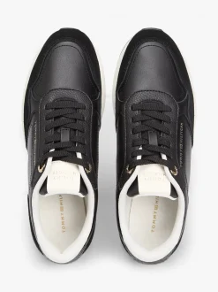 Tommy Hilfiger naisten tennarit Monogran Mix Material Runner, musta