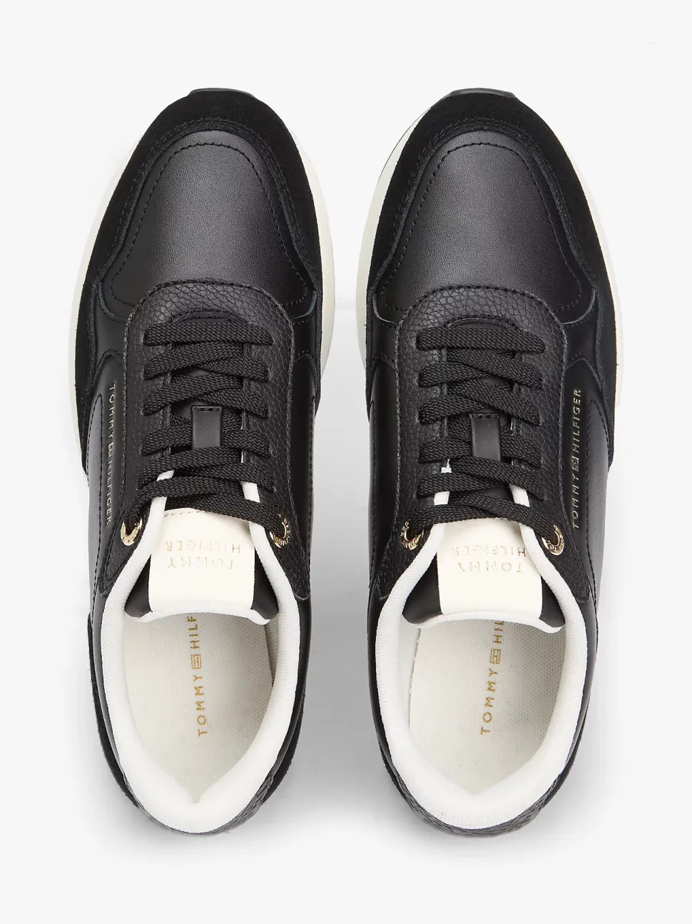 Tommy Hilfiger naisten tennarit Monogran Mix Material Runner, musta